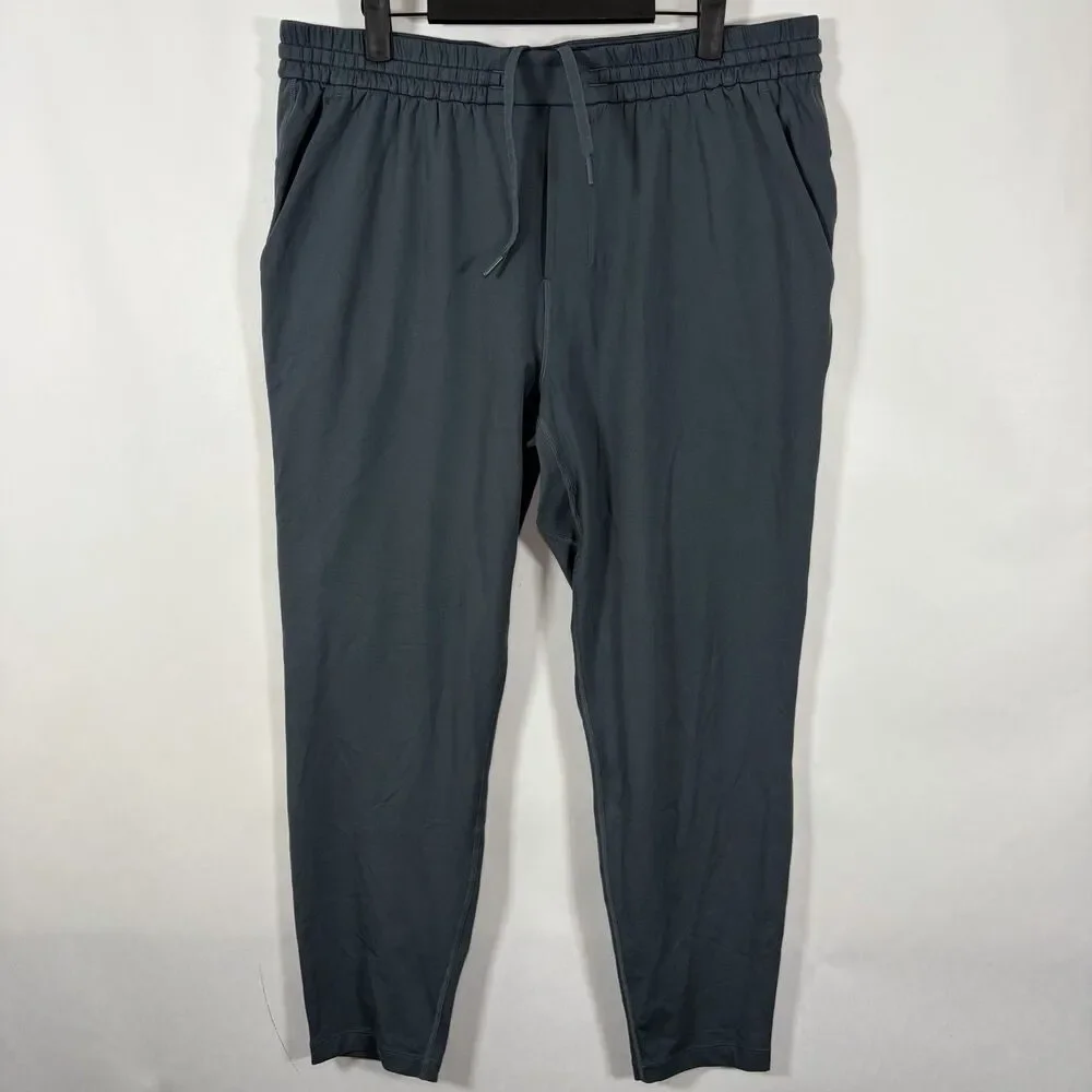 Lululemon Jogger Track Pants Mens Size XL Gray 34x29 Drawstring Pockets Training